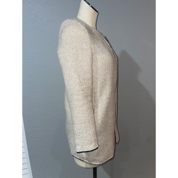 Forever 21 Vintage Y2K Women's Alpaca Blend Teddy Jacket size S  Zip Up - Picture 7 of 11
